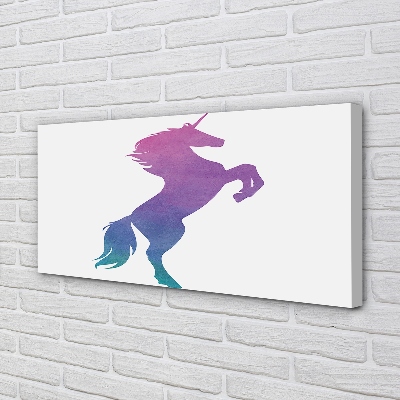 Quadro em tela unicórnio pintado