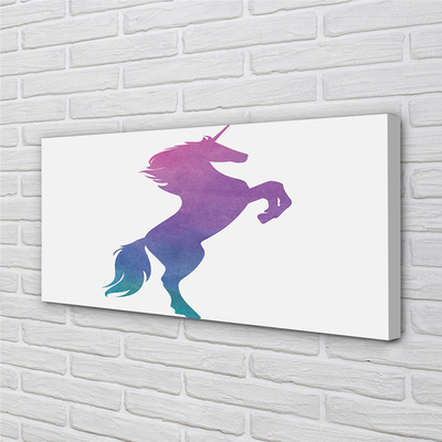 Quadro em tela unicórnio pintado