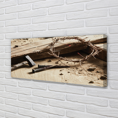 Pintura em tela Martelo de espinhos cruzados