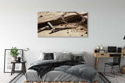 Pintura em tela Martelo de espinhos cruzados