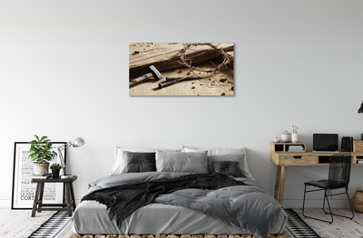 Pintura em tela Martelo de espinhos cruzados