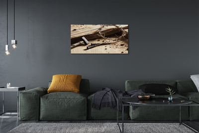 Pintura em tela Martelo de espinhos cruzados