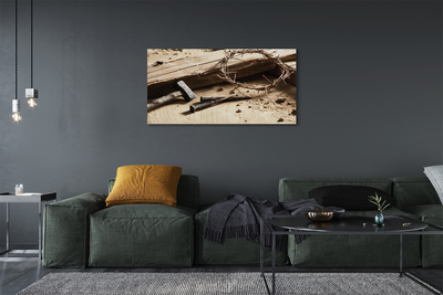 Pintura em tela Martelo de espinhos cruzados