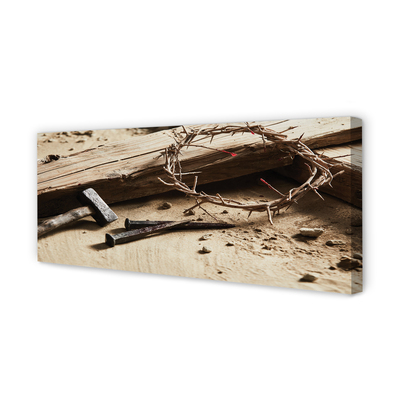 Pintura em tela Martelo de espinhos cruzados