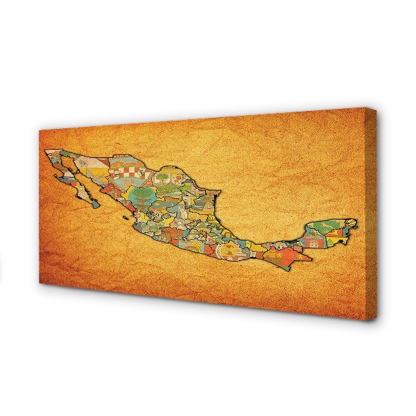 Pintura em tela Mapa de cores