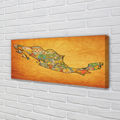 Pintura em tela Mapa de cores