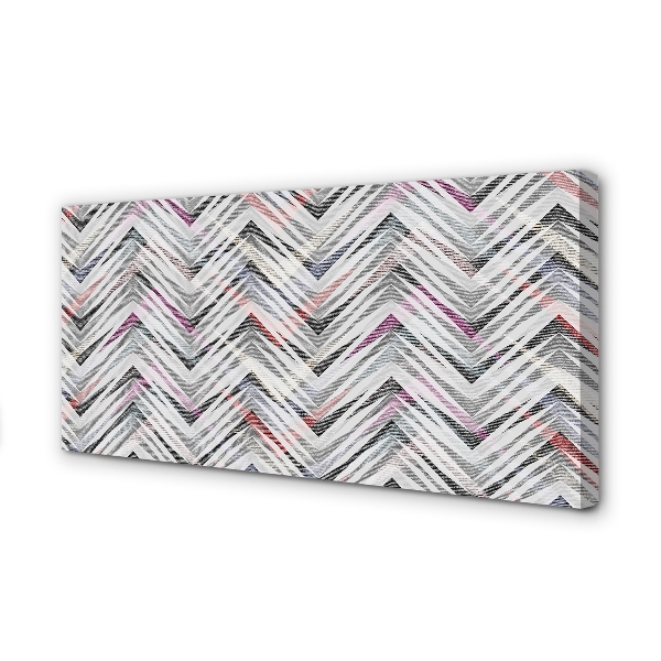 Pintura em tela Espinha de peixe colorida