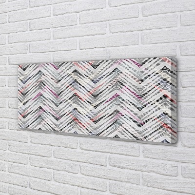 Pintura em tela Espinha de peixe colorida