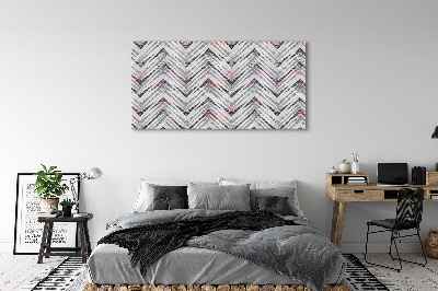 Pintura em tela Espinha de peixe colorida