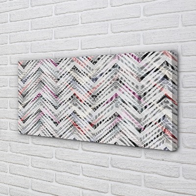 Pintura em tela Espinha de peixe colorida