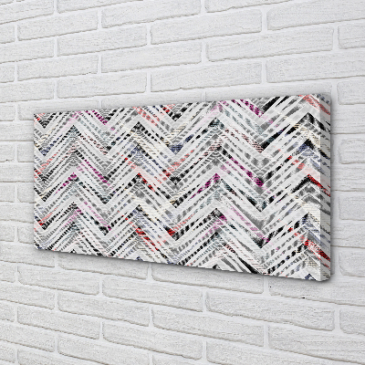 Pintura em tela Espinha de peixe colorida