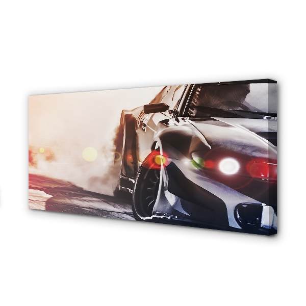 Quadro em tela Luz preta do carro