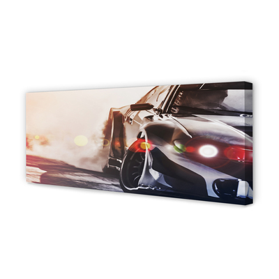 Quadro em tela Luz preta do carro