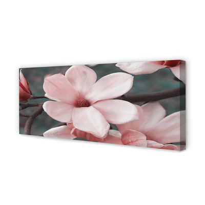 Quadro em tela flores cor de rosa