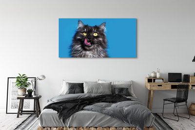 Pintura em tela Um gato lambendo