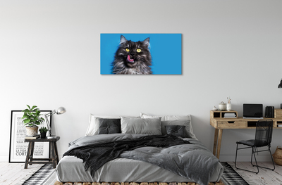 Pintura em tela Um gato lambendo
