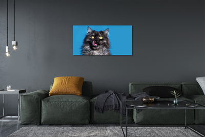Pintura em tela Um gato lambendo