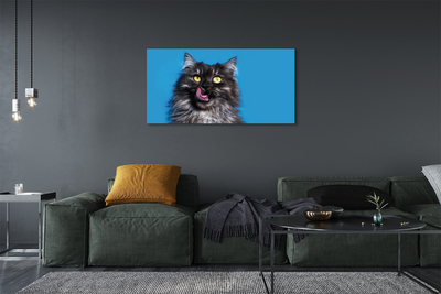 Pintura em tela Um gato lambendo