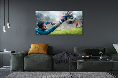 Quadro em tela Homem defendendo a bola