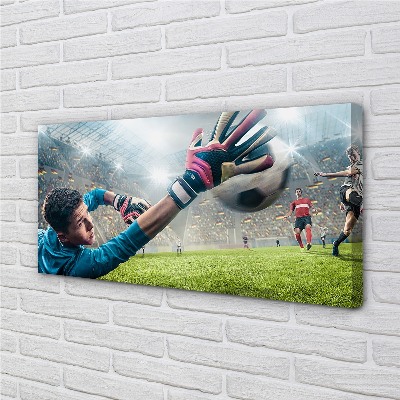 Quadro em tela Homem defendendo a bola