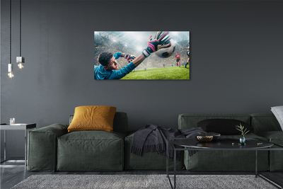 Quadro em tela Homem defendendo a bola