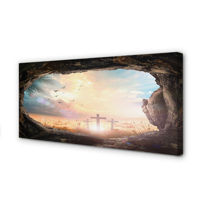 Quadro em tela Caverna cruza pássaros