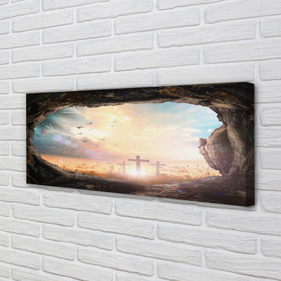 Quadro em tela Caverna cruza pássaros