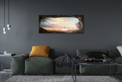 Quadro em tela Caverna cruza pássaros