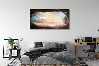 Quadro em tela Caverna cruza pássaros