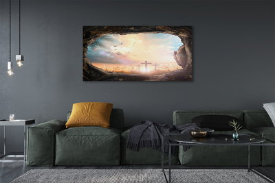 Quadro em tela Caverna cruza pássaros