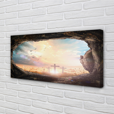 Quadro em tela Caverna cruza pássaros