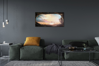 Quadro em tela Caverna cruza pássaros