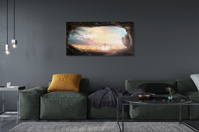 Quadro em tela Caverna cruza pássaros