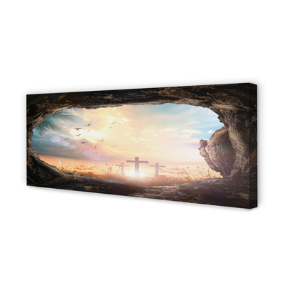 Quadro em tela Caverna cruza pássaros
