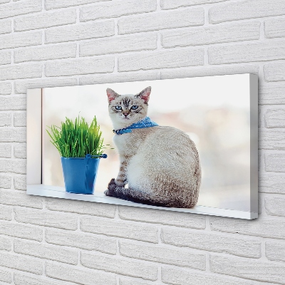 Quadro em tela Gato sentado