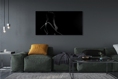 Pintura em tela Mulher com cabelo comprido