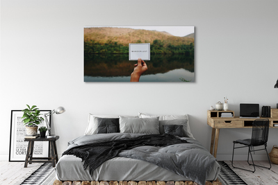 Quadro em tela Panorama da inscrição mão