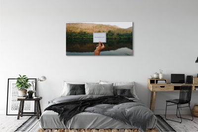 Quadro em tela Panorama da inscrição mão