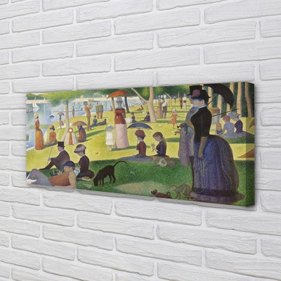 Quadro em tela Tarde de domingo na Ilha de La Grande Jatte - Georges Seurat