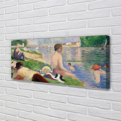 Pintura em tela Estudo Final para as Banhistas de Asnières - Georges Seurat