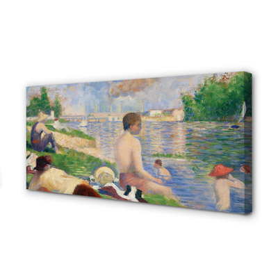 Pintura em tela Estudo Final para as Banhistas de Asnières - Georges Seurat