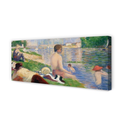 Pintura em tela Estudo Final para as Banhistas de Asnières - Georges Seurat