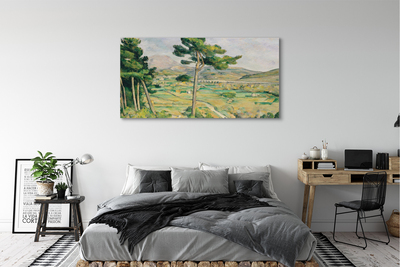 Pintura em tela Monte Santa Vitória e o Viaduto no Vale do Arco - Paul Cézanne