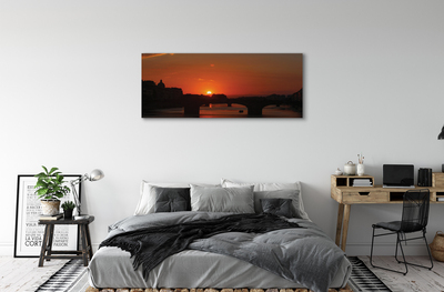 Quadro em tela Pôr do sol no Rio Itália