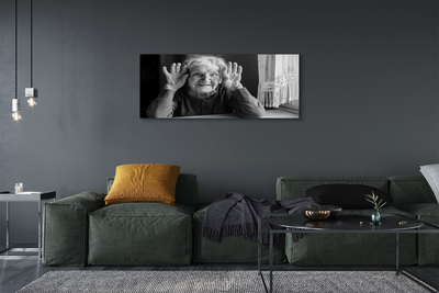 Quadro em tela Uma mulher idosa