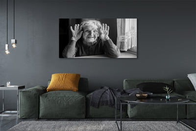 Quadro em tela Uma mulher idosa