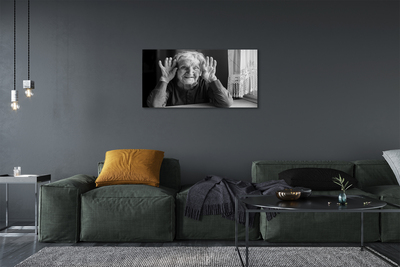 Quadro em tela Uma mulher idosa