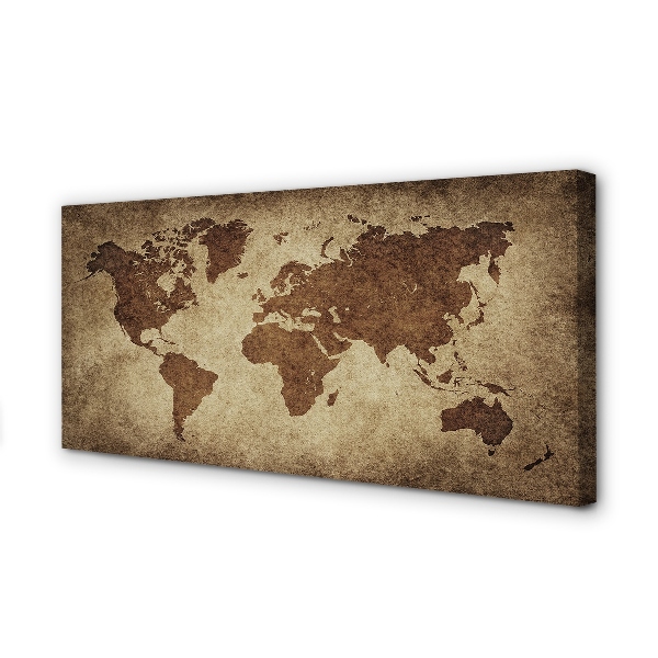 Quadro em tela Mapa cinza