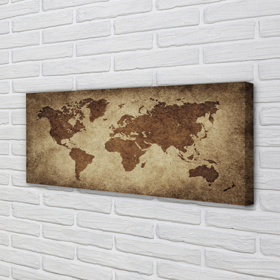 Quadro em tela Mapa cinza