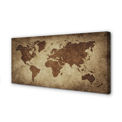 Quadro em tela Mapa cinza